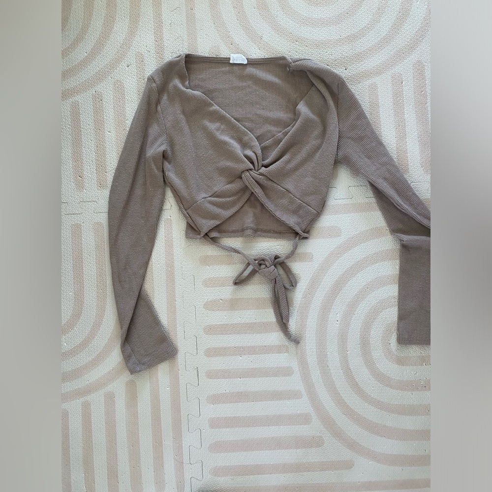 Lauren Nicole Lelis Crop Tie Sweater